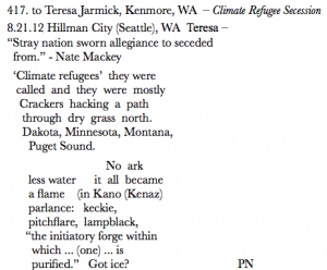 417. to Teresa Jarmick, Kenmore, WA  – Climate Refugee Secession