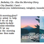 438. Carol Dorf, Berkeley, CA - Kiss the Morning Glory 