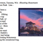 456. L. Lisa Lawrence, Tacoma, WA - Shooting Hozomeen